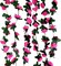 8Pcs 63Ft Fuchsia Rose Garland, Fake Flower Vines, Artificial Vine Flowers, Rose Hanging Garland for Party Wedding, Garden, Room Table, Christmas, Backdrop Wall Arch Decor